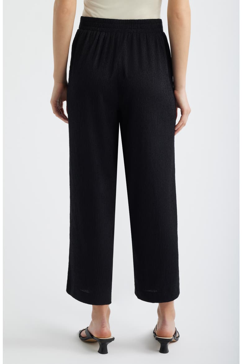 Crinkle Ankle Wide Leg Pants, Alternate, color, ANNE BLACK