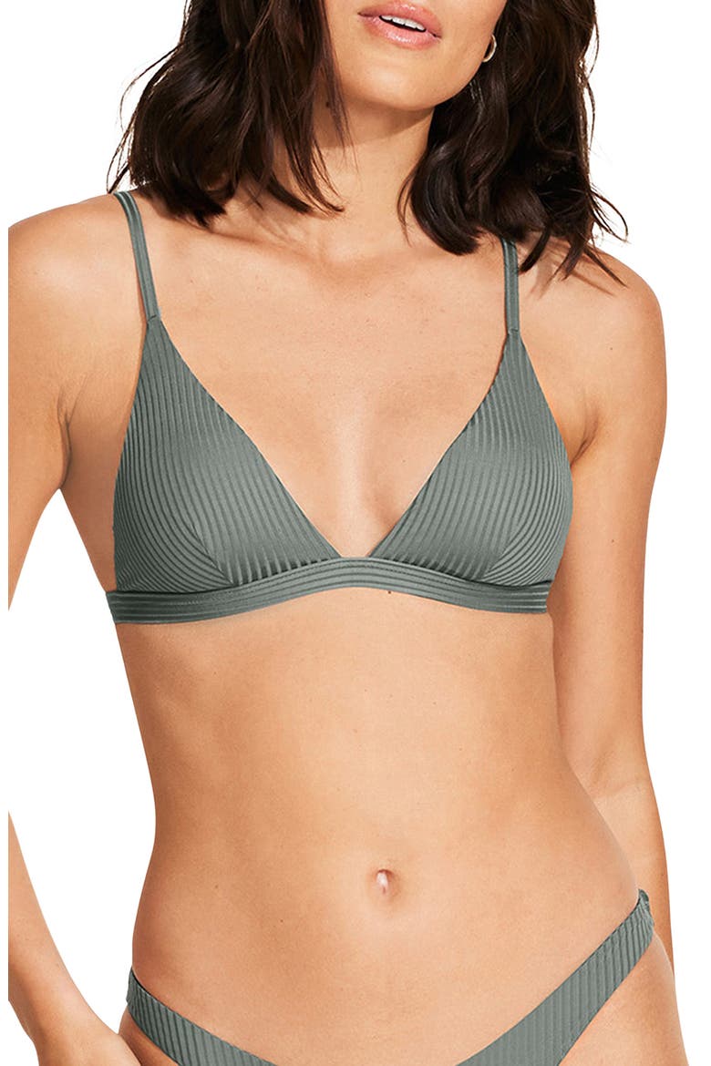 Moss Rib Bikini Top, Main, color, GREEN
