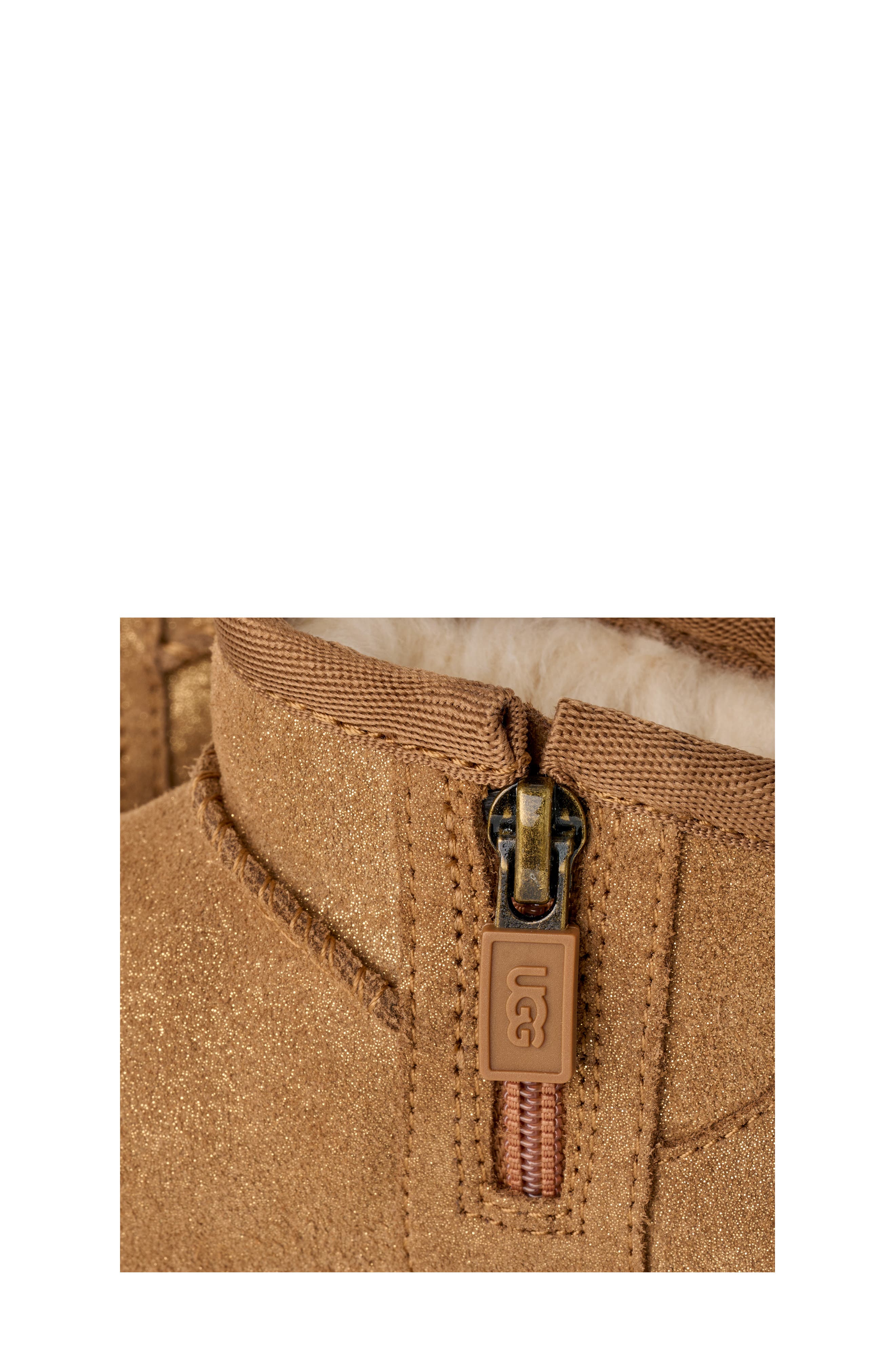 UGG<sup>®</sup> Kids' Classic Ultra Mini Dazzle Boot, Alternate, color, Chestnut