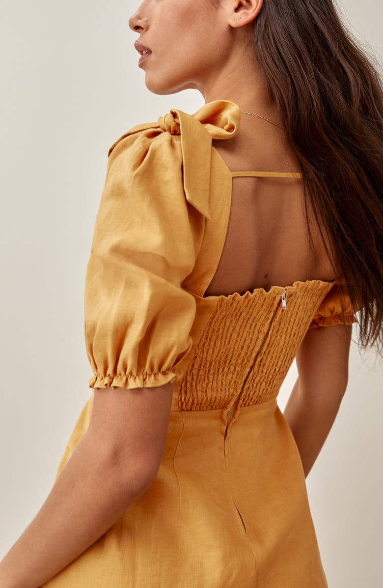 Reformation Spring Bow Sleeve Dress, Alternate, color, 