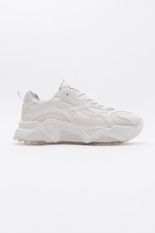 Forever & Always Shoes Loretta Platform Sneakers In White