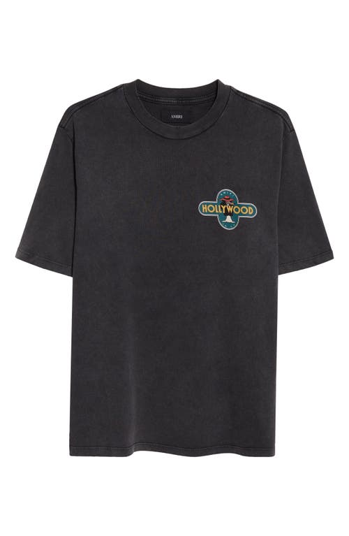 Amiri Hollywood Wolf Graphic T-shirt In Black