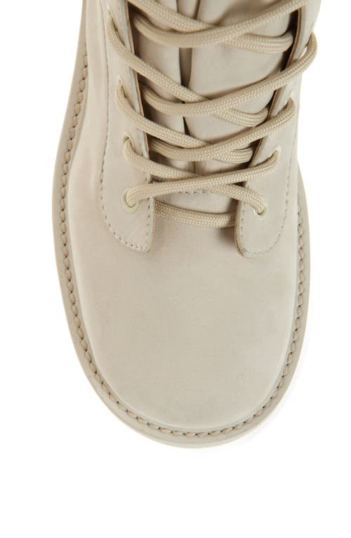 Jw Anderson Combat Leather Boots In 002 Off White