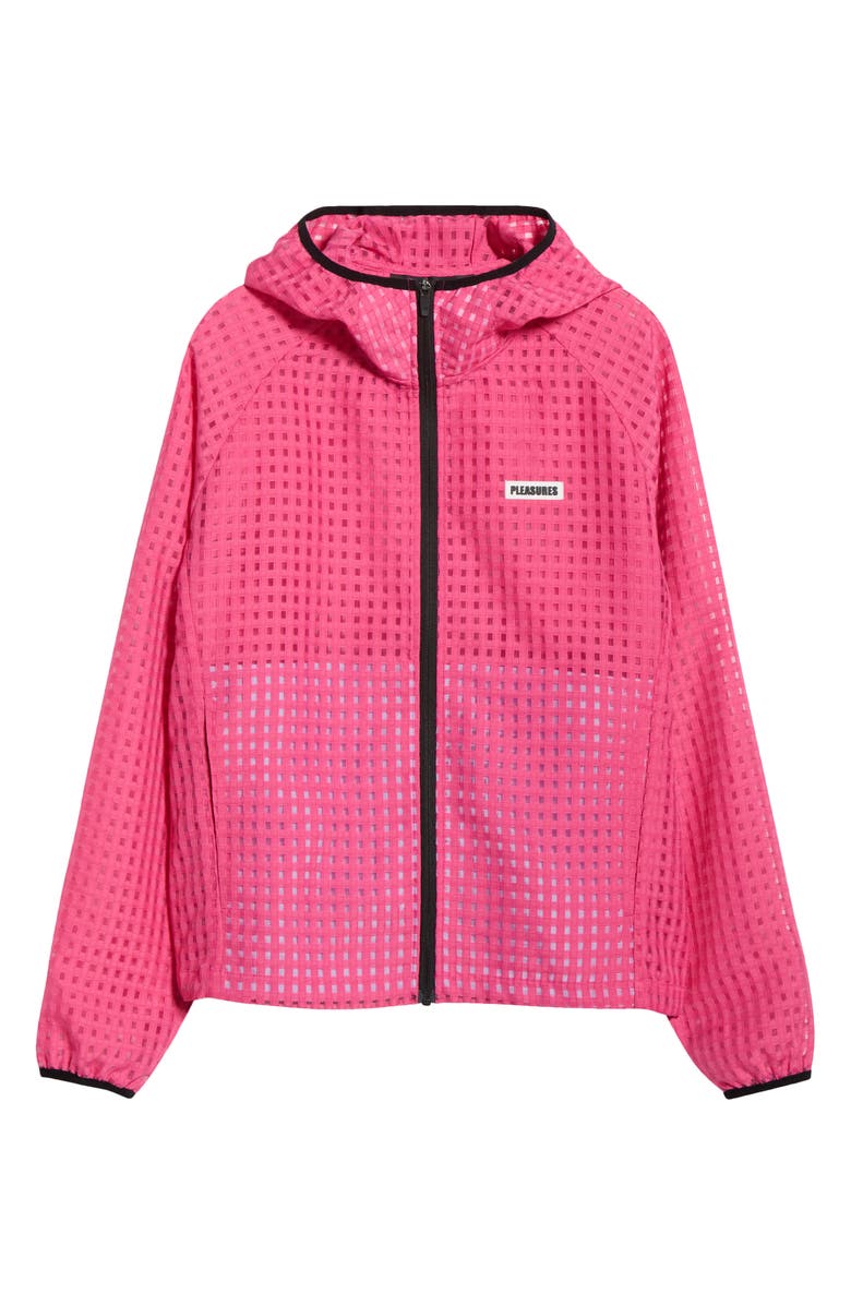 PLEASURES System Plaid Hooded Jacket, Alternate, color, Pink