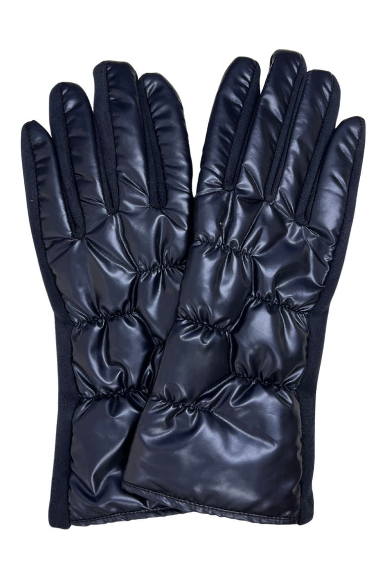 Puffer Gloves, Main, color, NAVY