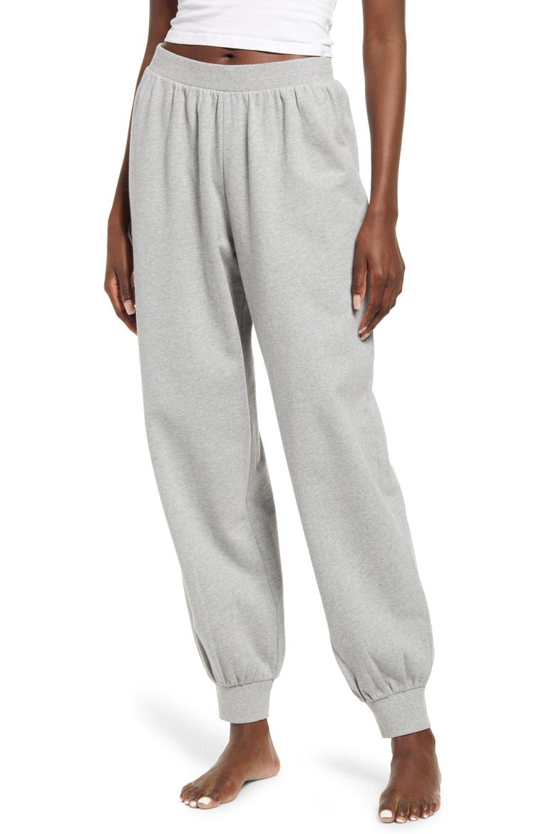 Organic Cotton French Terry Joggers, Main, color, GREY HEATHER