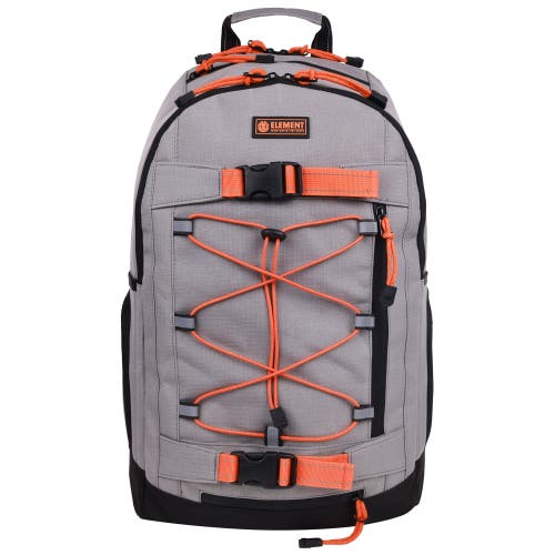 Element Ripstop Backpack- Durable Outdoor And School Bag With Skate Straps And Multiple Compartments In Gray
