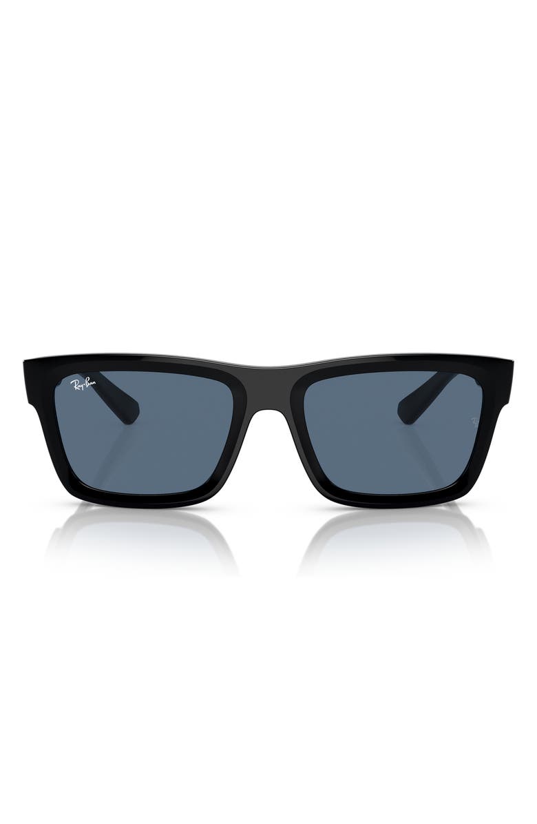 Ray-Ban Warren 57mm Rectangular Sunglasses, Main, color, Black Blue