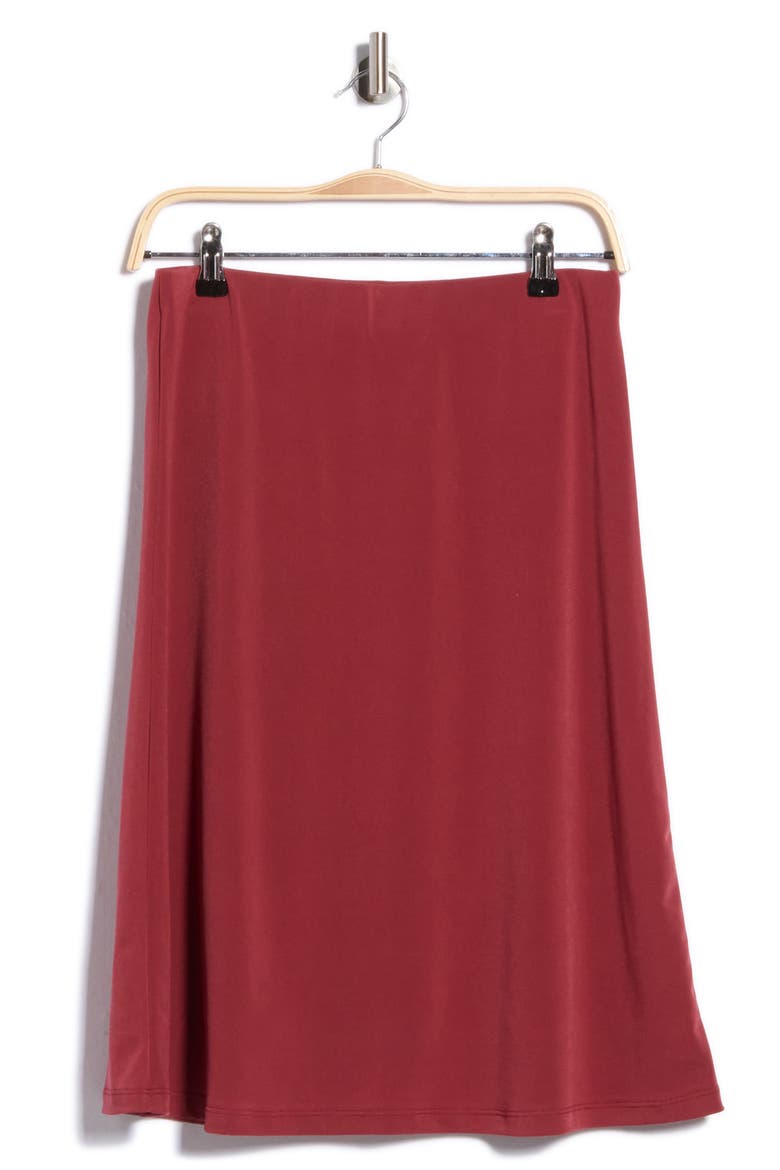 A-Line Knee Length Skirt, Main, color, BURGUNDY