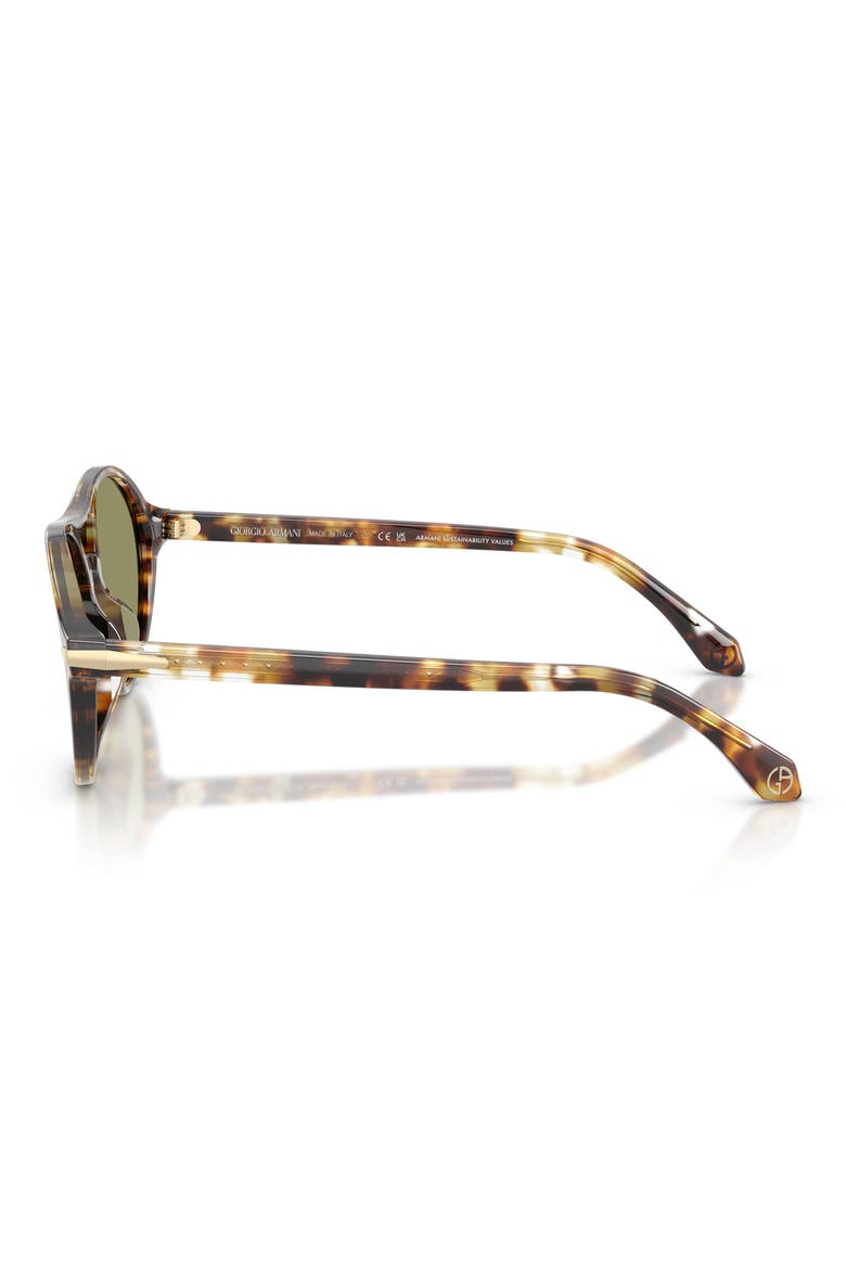 55mm Round Sunglasses, Alternate, color, YELLOW HAVANA