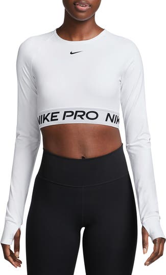 ★NIKE★W PRO 365 DRI-FIT CROP 長袖トップ★追跡可 Nike Pro 365 Dri-FIT Long Sleeve Crop Top | Nordstrom