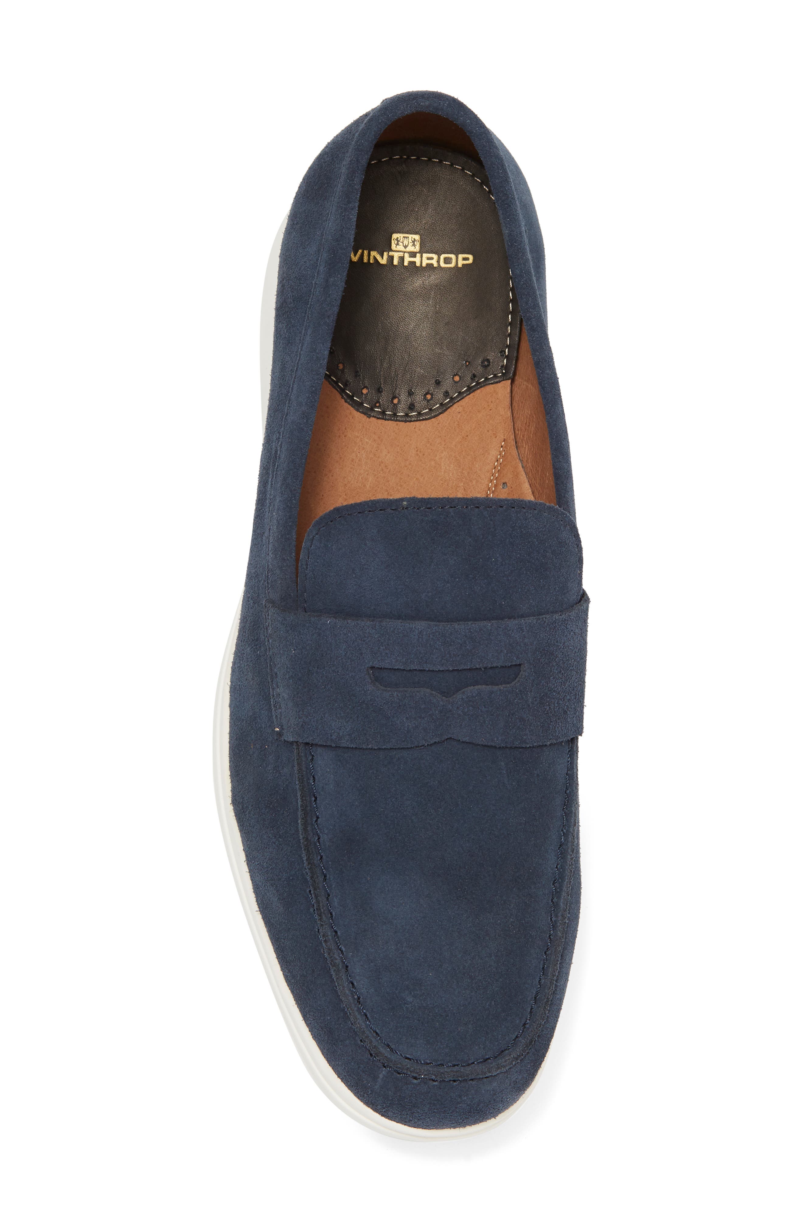 WINTHROP Palmdale Leather Loafer, Alternate, color, Navy Suede