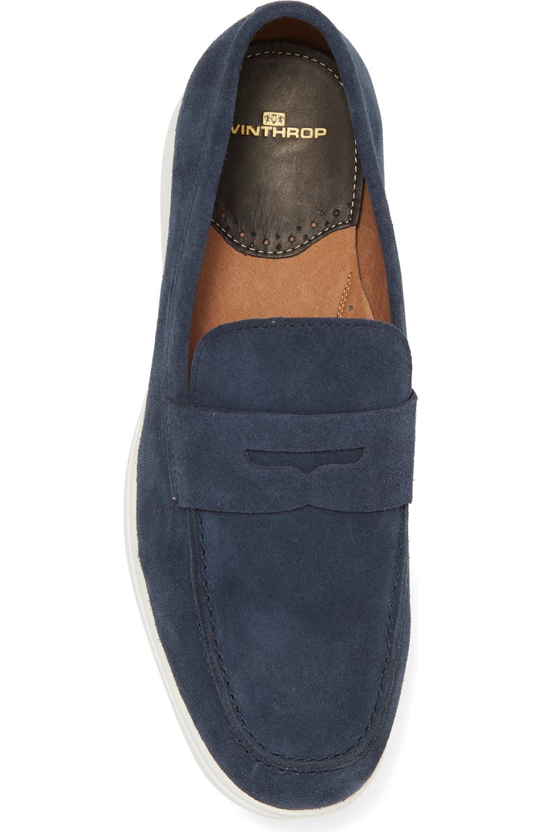 WINTHROP Palmdale Leather Loafer, Alternate, color, Navy Suede