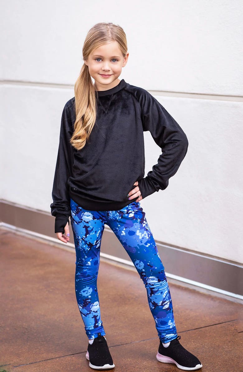 Limeapple Minky Crewneck Sweatshirt - Tie Dye, Alternate, color, Black