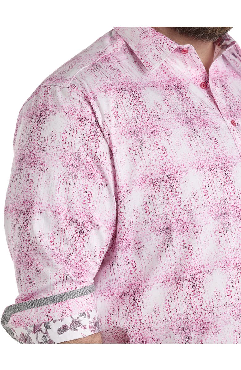 Robert Graham by Dxl Big & Tall Dreamweaver Sport Shirt, Alternate, color, Pink