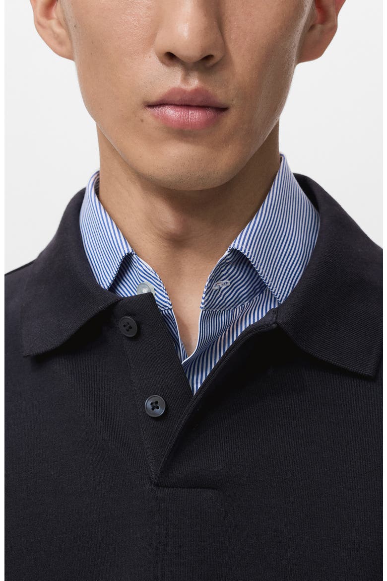 Regular Fit Polo Sweatshirt, Alternate, color, NAVY