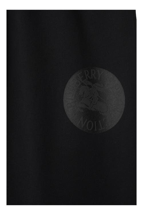 Burberry Ekd Badge Cotton Jogging Pants In Black