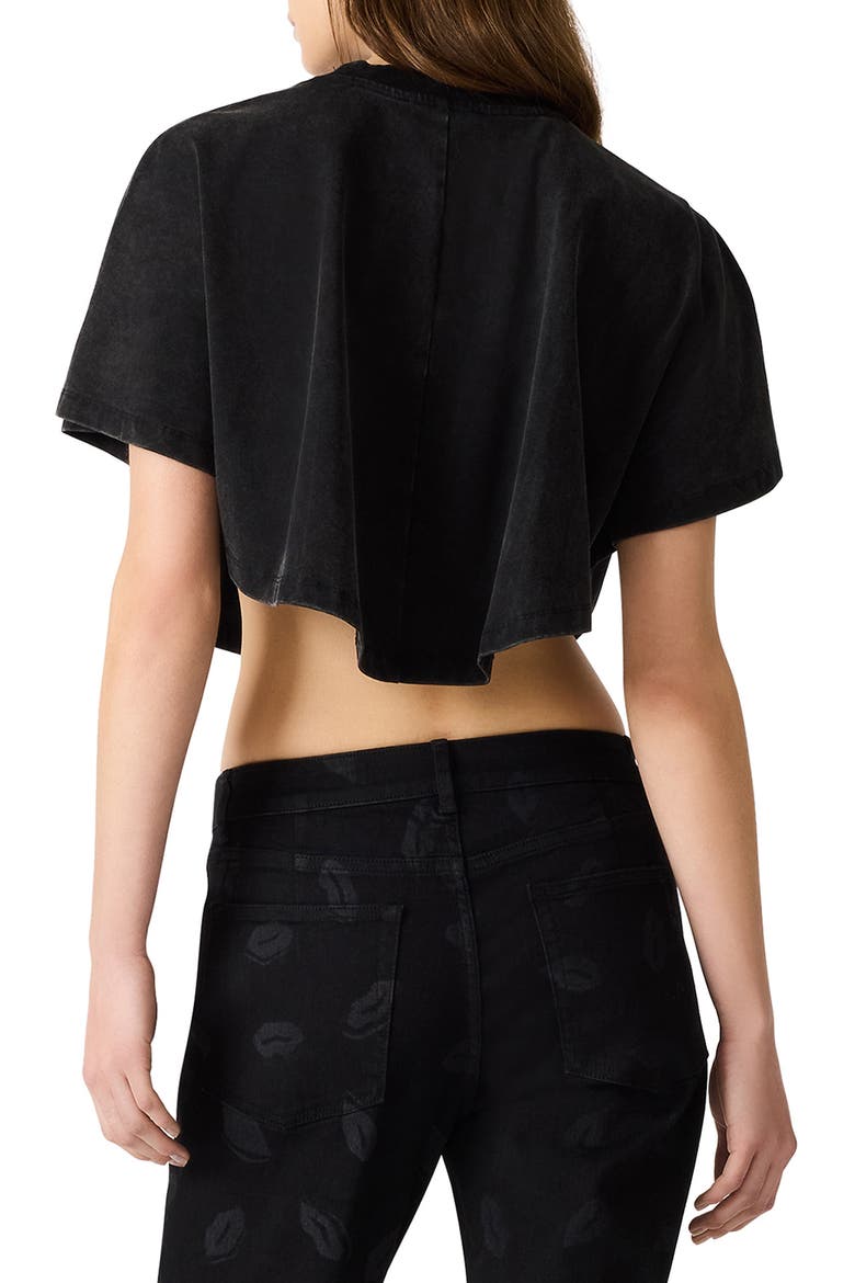 Callum Embellished Floral Graphic Top, Alternate, color, BLACK