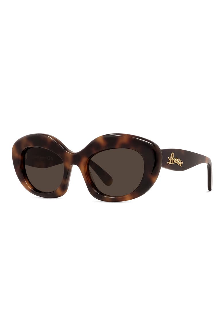 Curvy 51mm Cat Sunglasses, Alternate, color, DARK HAVANA / BROWN