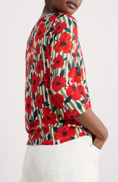 Seasalt Cornwall Studio Glass Organic Cotton Button-up Top In Red