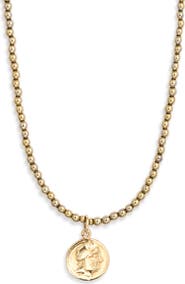 House of Olia Tite Coin Pendant Necklace