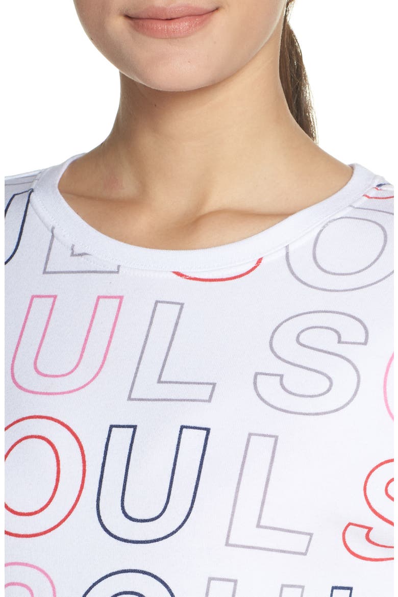 Knockout Print Sweatshirt, Alternate, color, WHITE