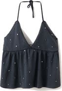 MANGO TEEN <p>Sequin Embroidered Cotton Halter Top</p>