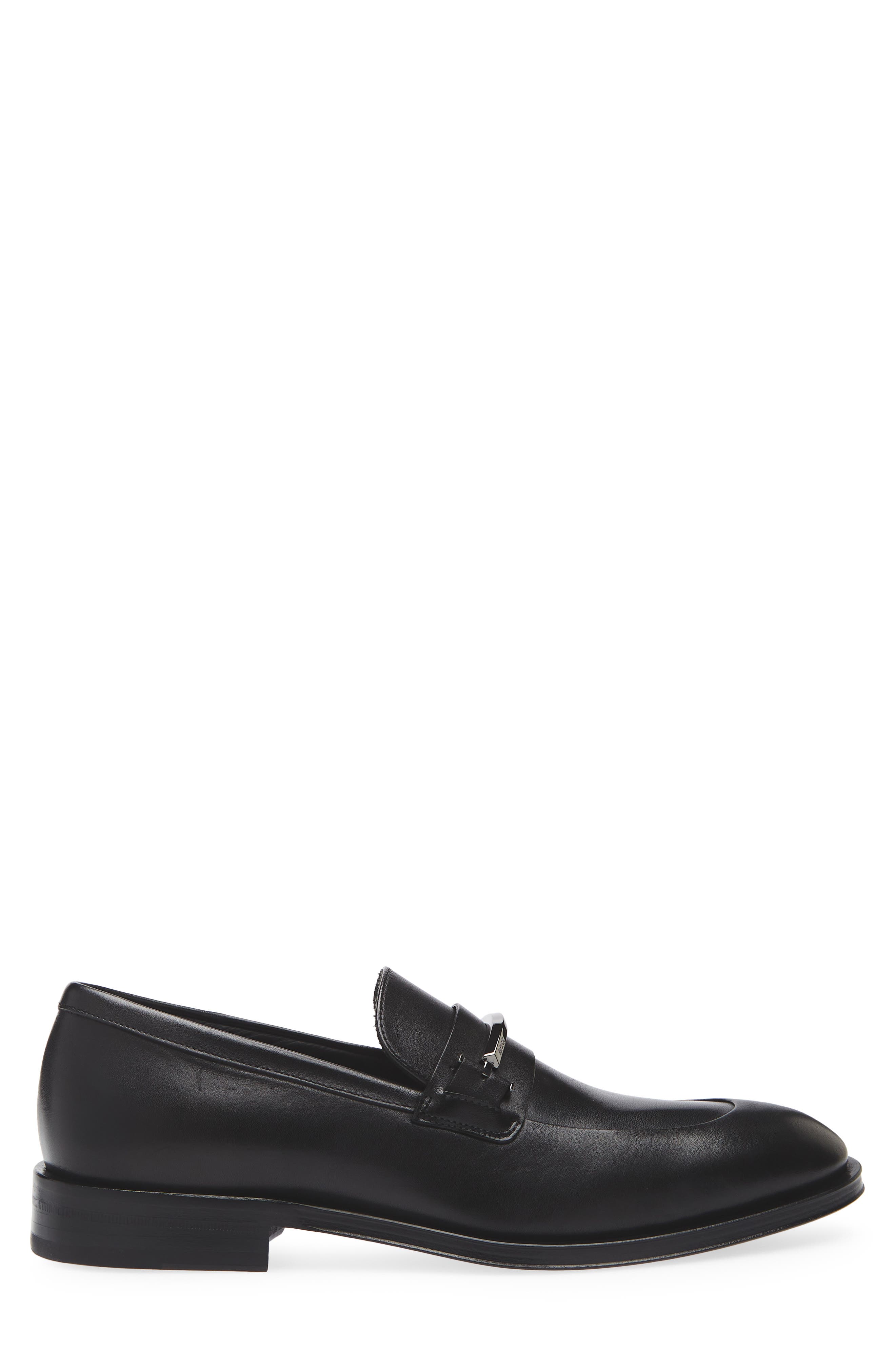 BOSS Derrek Leather Loafer, Alternate, color, Blk