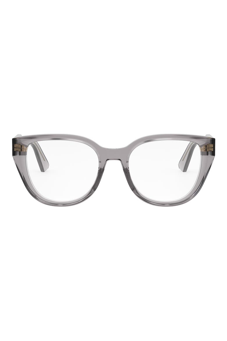 'DiorPrismeO B1I 52mm Butterfly Eyeglasses, Main, color, GRYO
