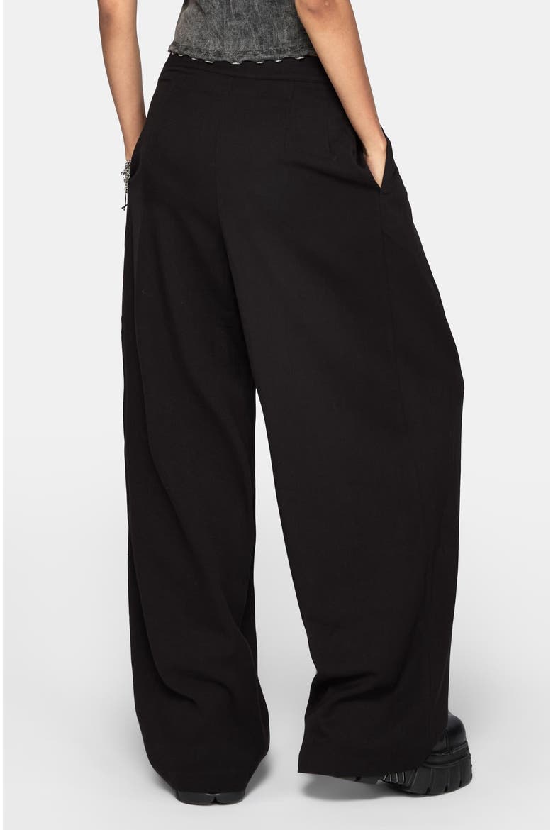Devin Pleated Palazzo Trouser, Alternate, color, Black