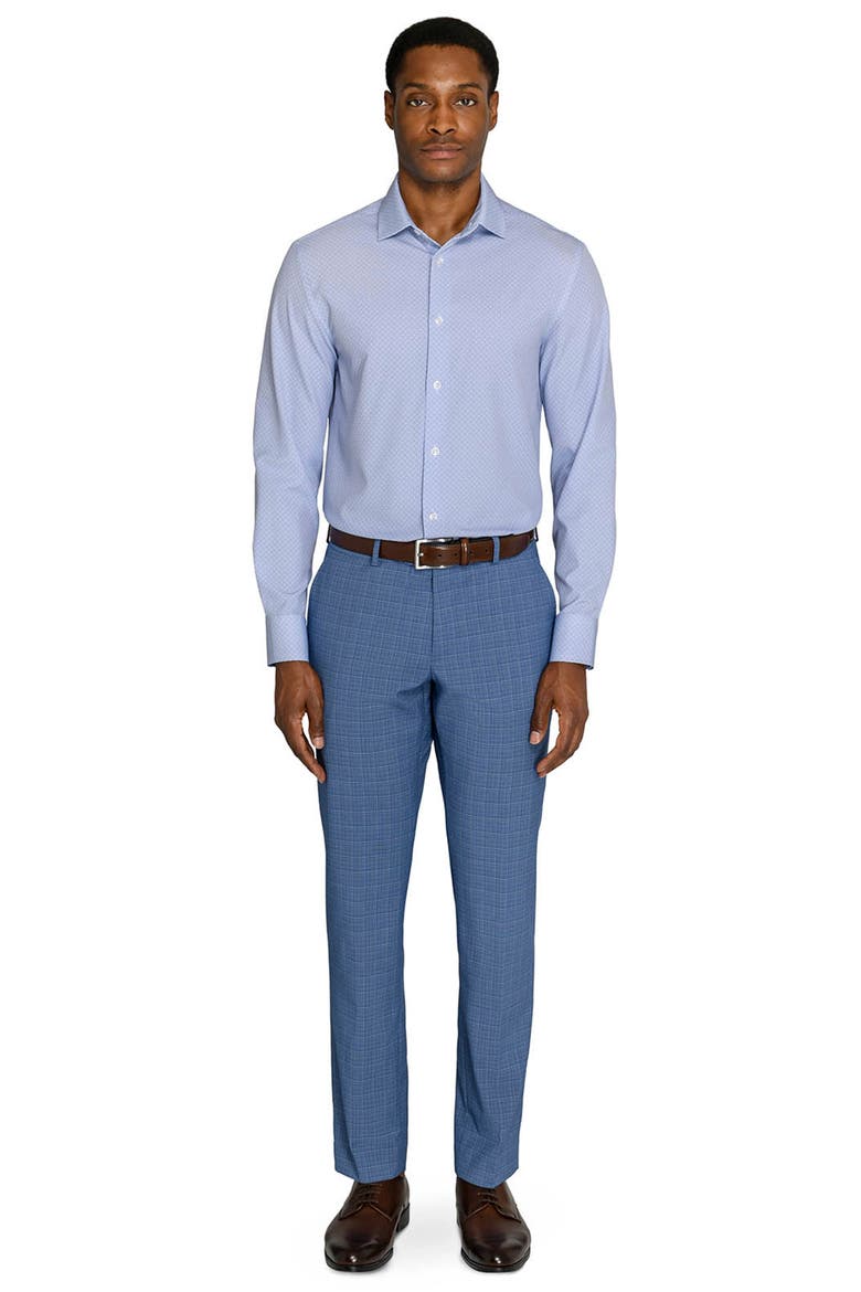 Plaid Suit Pants, Alternate, color, LIGHT BLUE