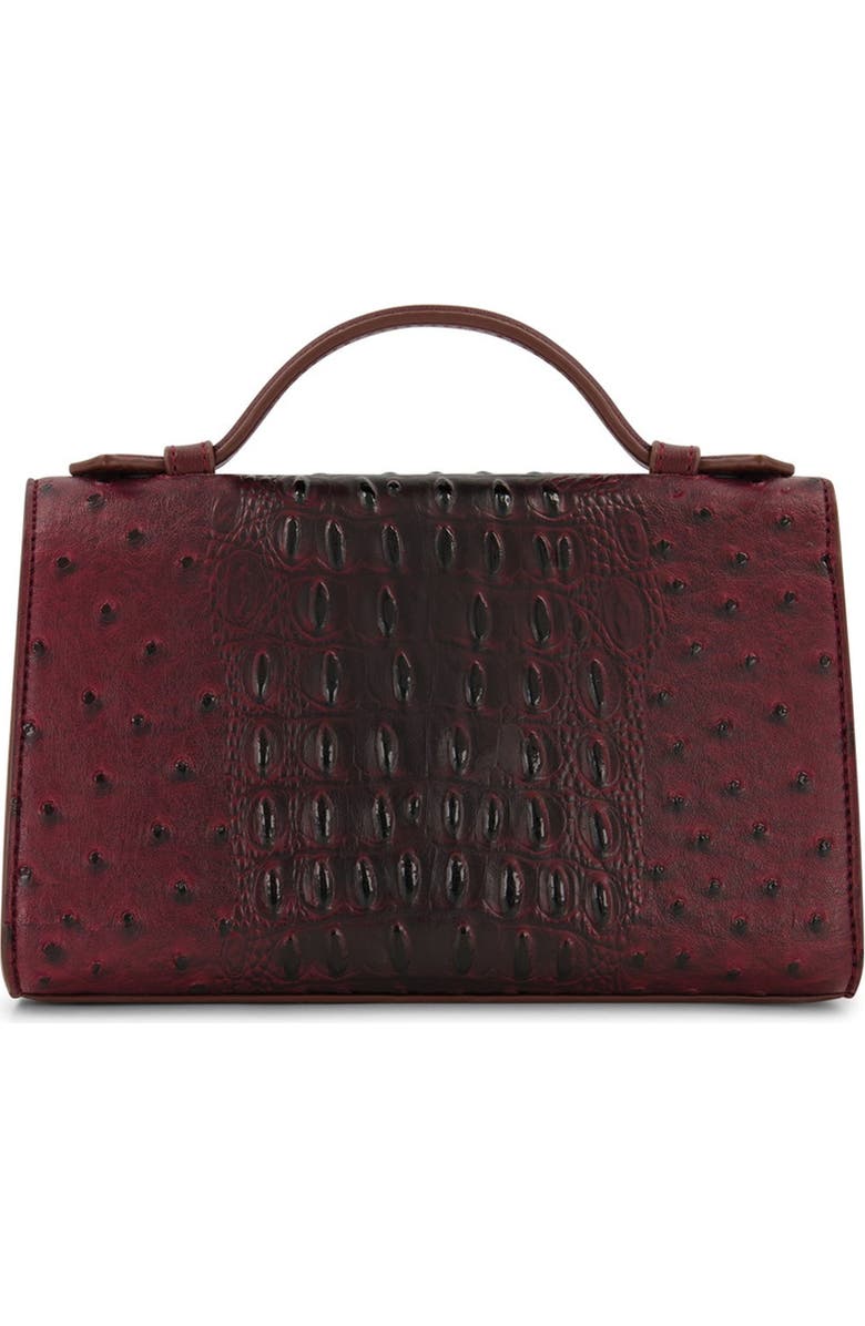 The Noli Shop Danica Ostrich Clutch, Alternate, color, Merlot
