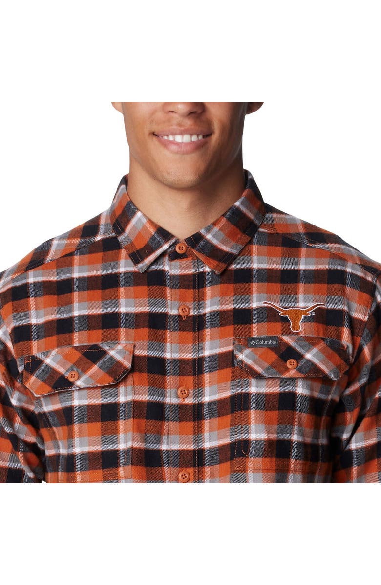 Columbia Burnt Orange Texas Longhorns Flare Gun Flannel Long Sleeve Shirt, Alternate, color, 