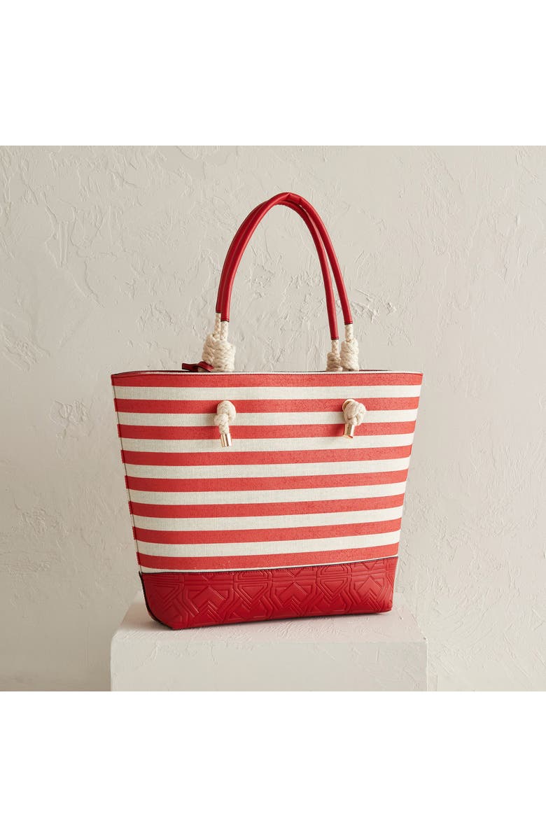 River Island Stripe Shopper Bag, Alternate, color,