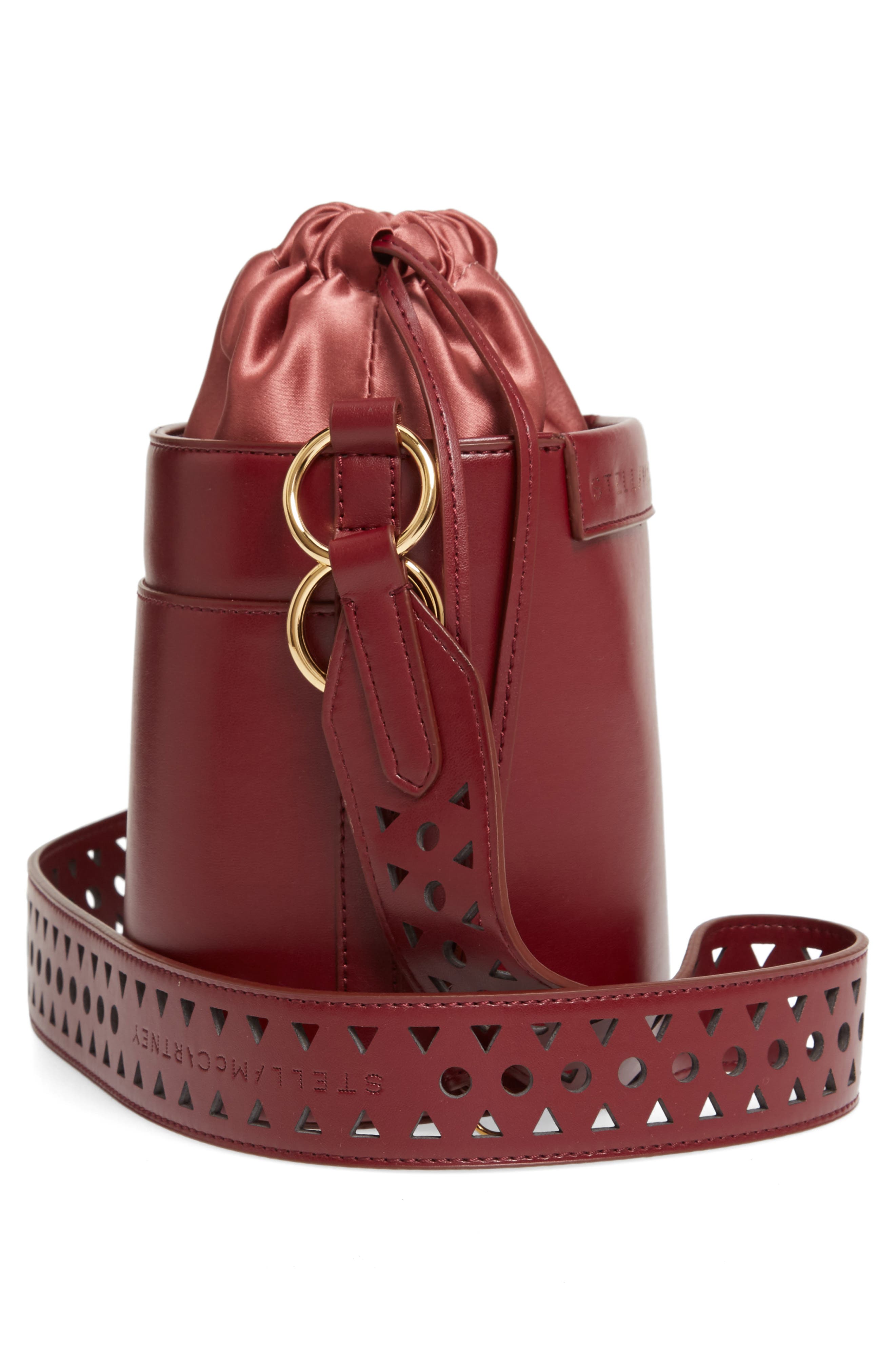 Stella McCartney Small Faux Leather Bucket Bag, Alternate, color, 
