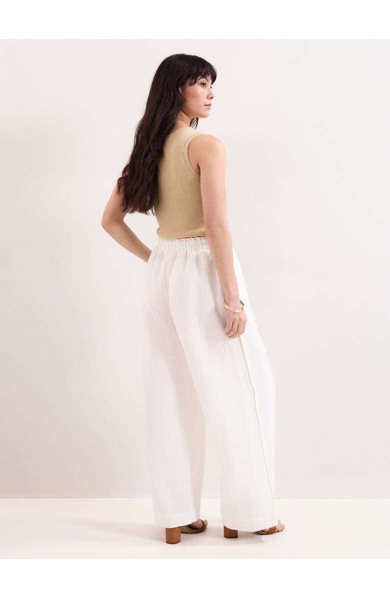 Phase Eight Rowan Wide Leg Linen Trousers, Alternate, color, White