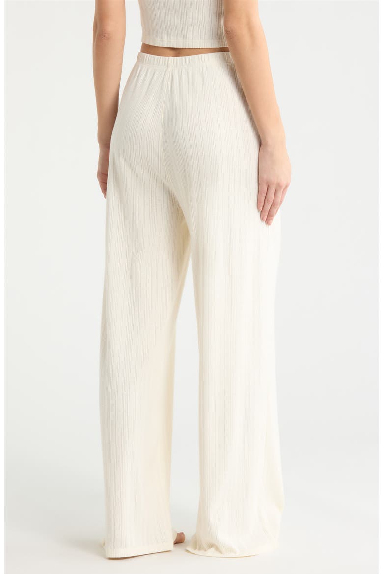 Pointelle Wide Leg Pajama Pants, Alternate, color, TRANQUIL WHITE