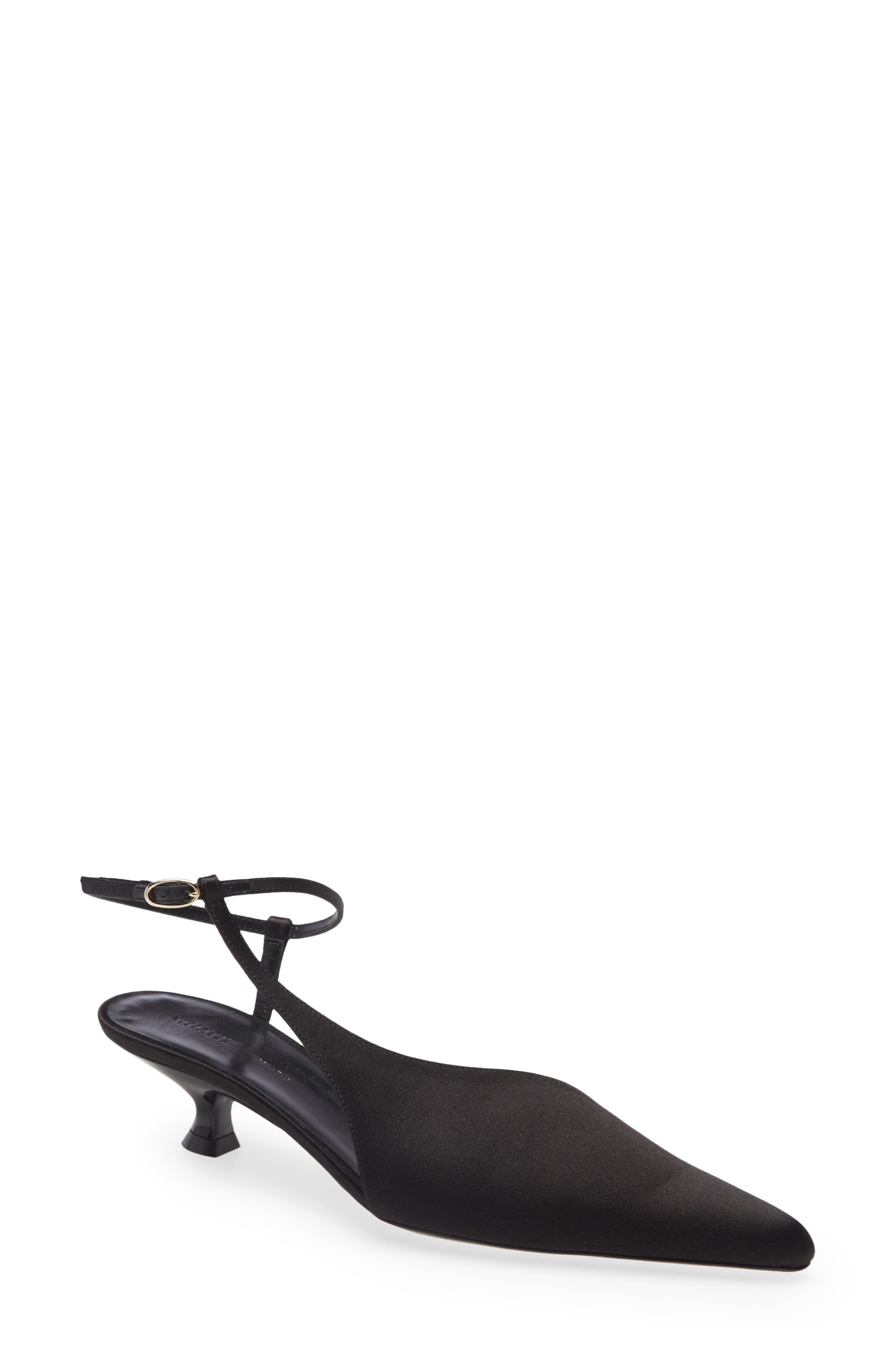 Khaite Seville Ankle Strap Pointed Toe Pump, Main, color, 