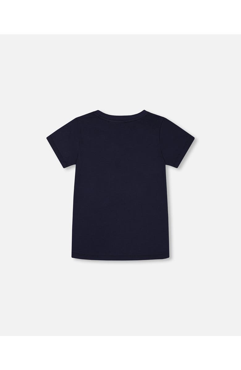 Deux par Deux Little Boy's Short Sleeve Tee With Pocket Navy Blue, Alternate, color, Navy Blue