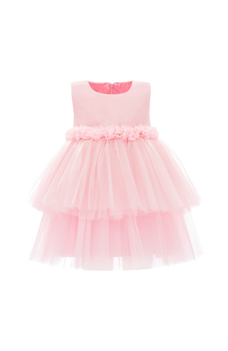 Mimi Tutu Amarielle Floral Waist Tulle Dress, Main, color, Pink