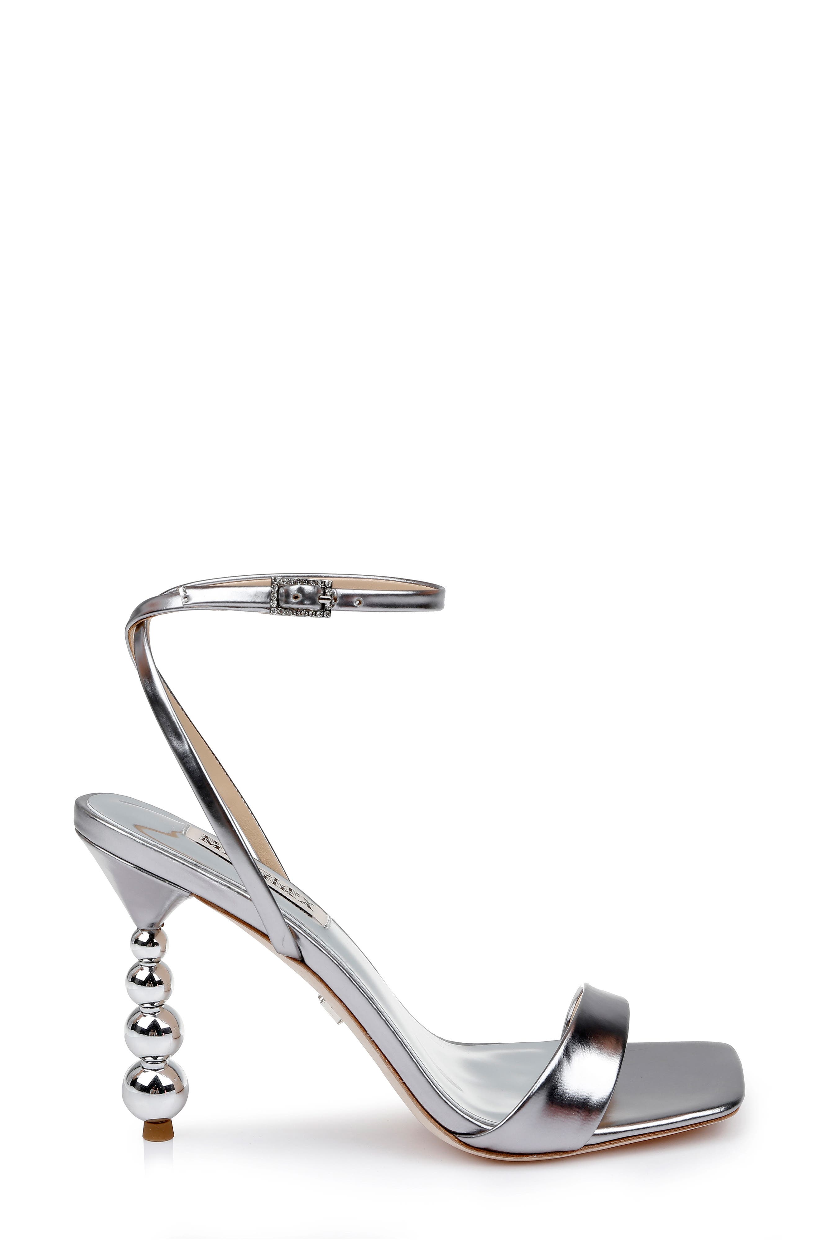 Ivette II Ankle Strap Sandal, Alternate, color, DARK SILVER
