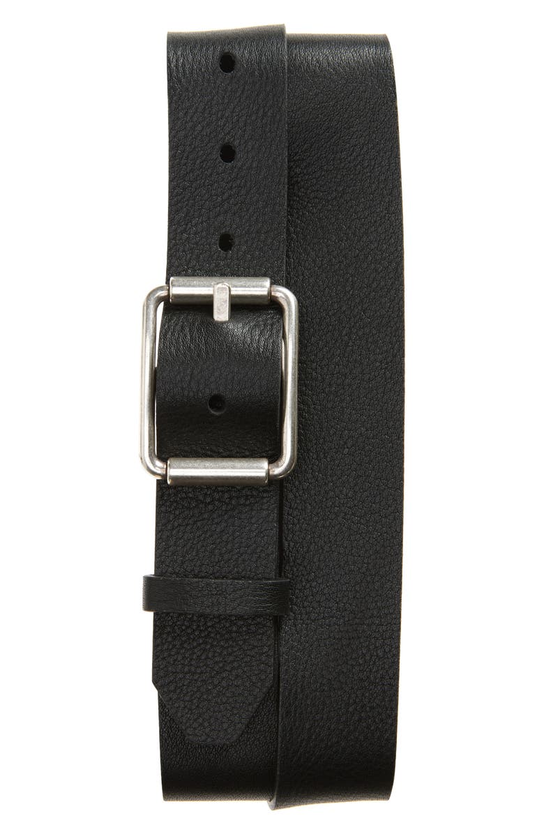 rag & bone Evan Leather Belt, Main, color, 