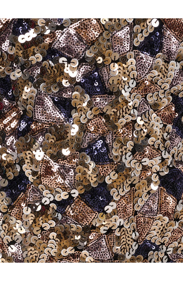 Adrianna Papell Mixed Sequin Strapless Cocktail Midi Dress, Alternate, color, Sequin Multi