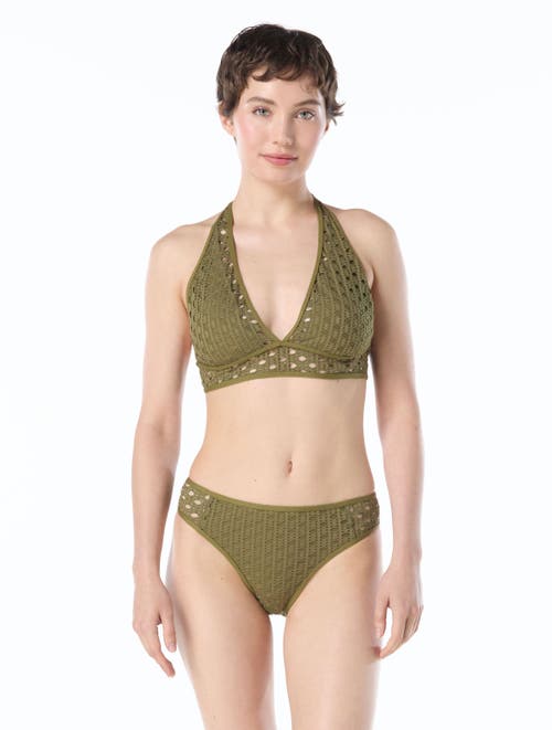 CARMEN MARC VALVO CARMEN MARC VALVO CROCHET HALTER BIKINI TOP