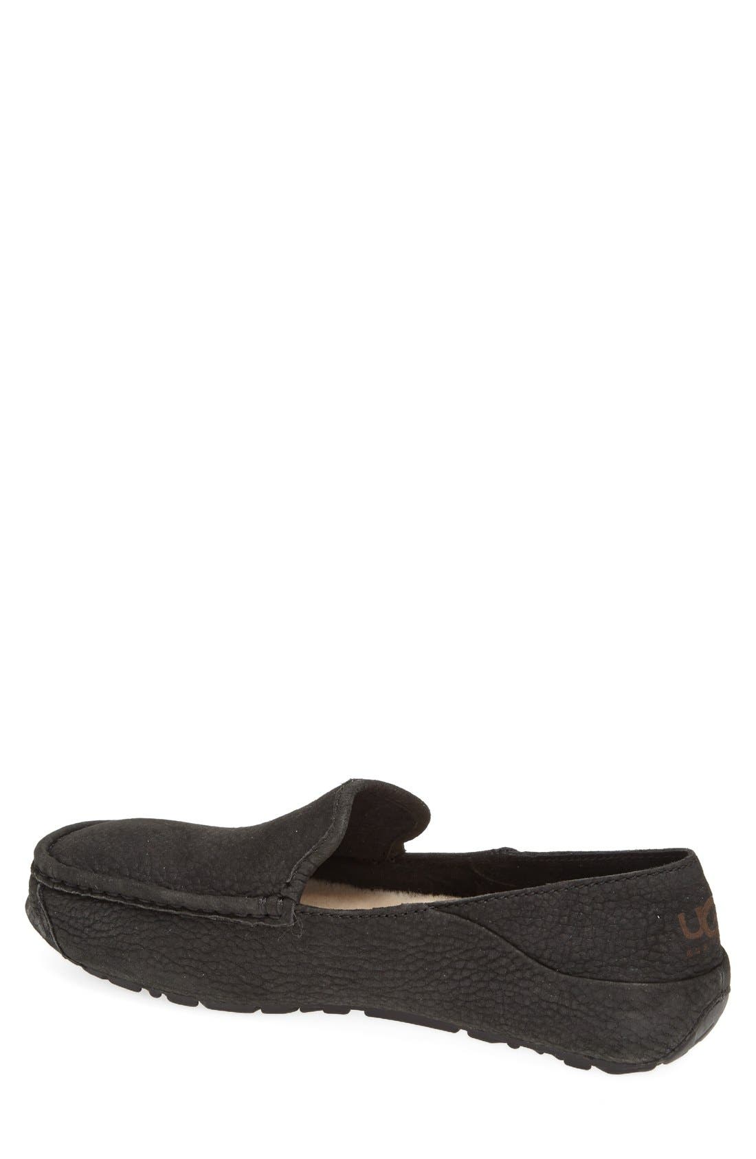 UGG<sup>®</sup> 'Hunley' Leather Moccasin Loafer, Alternate, color, 