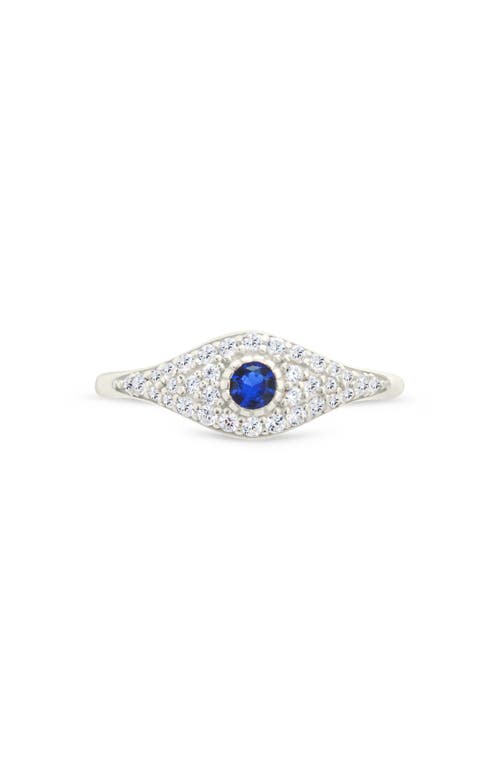 Sterling Forever Mozzie Cubic Zirconia Evil Eye Ring In Metallic