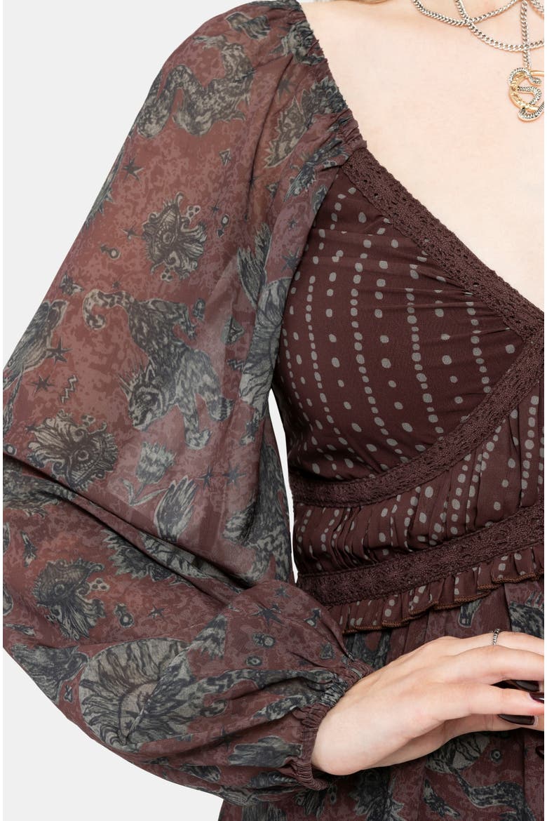 Pact Paisley Maxi Dress, Alternate, color, Taupe