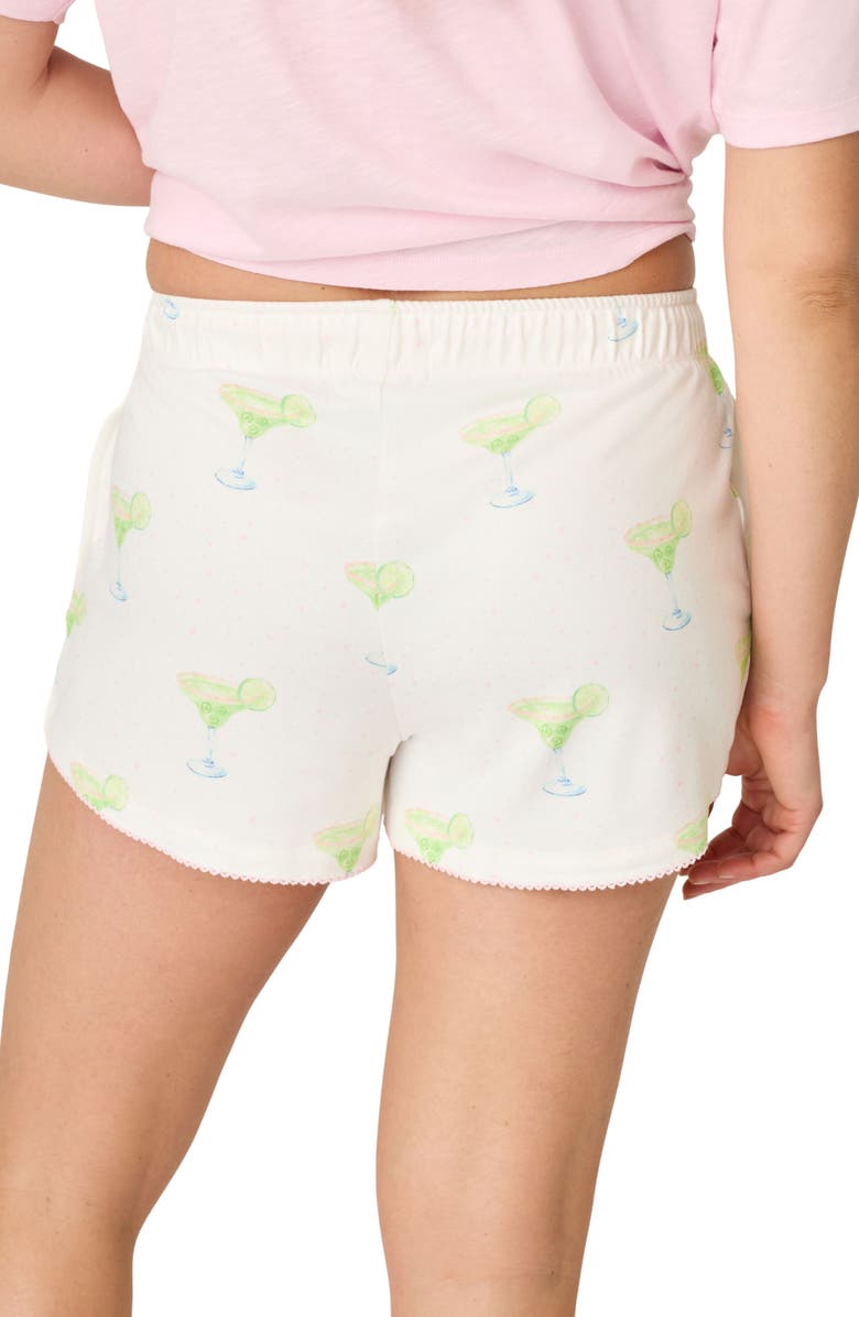 PJ Salvage Margarita Mama Pajama Shorts, Alternate, color, Ivory