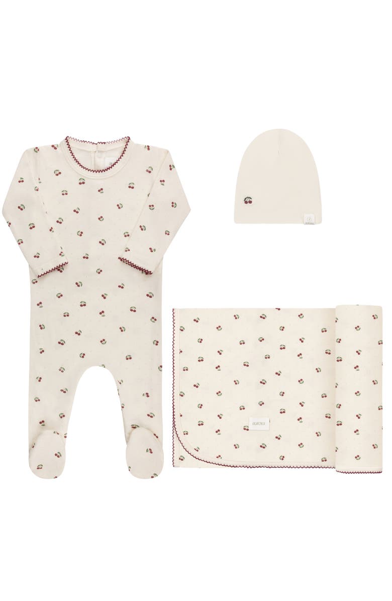 Ely's & Co. Aurora Classics Modal Cherry Print Collection - Take Me Home Set, Main, color, Ivory/Red