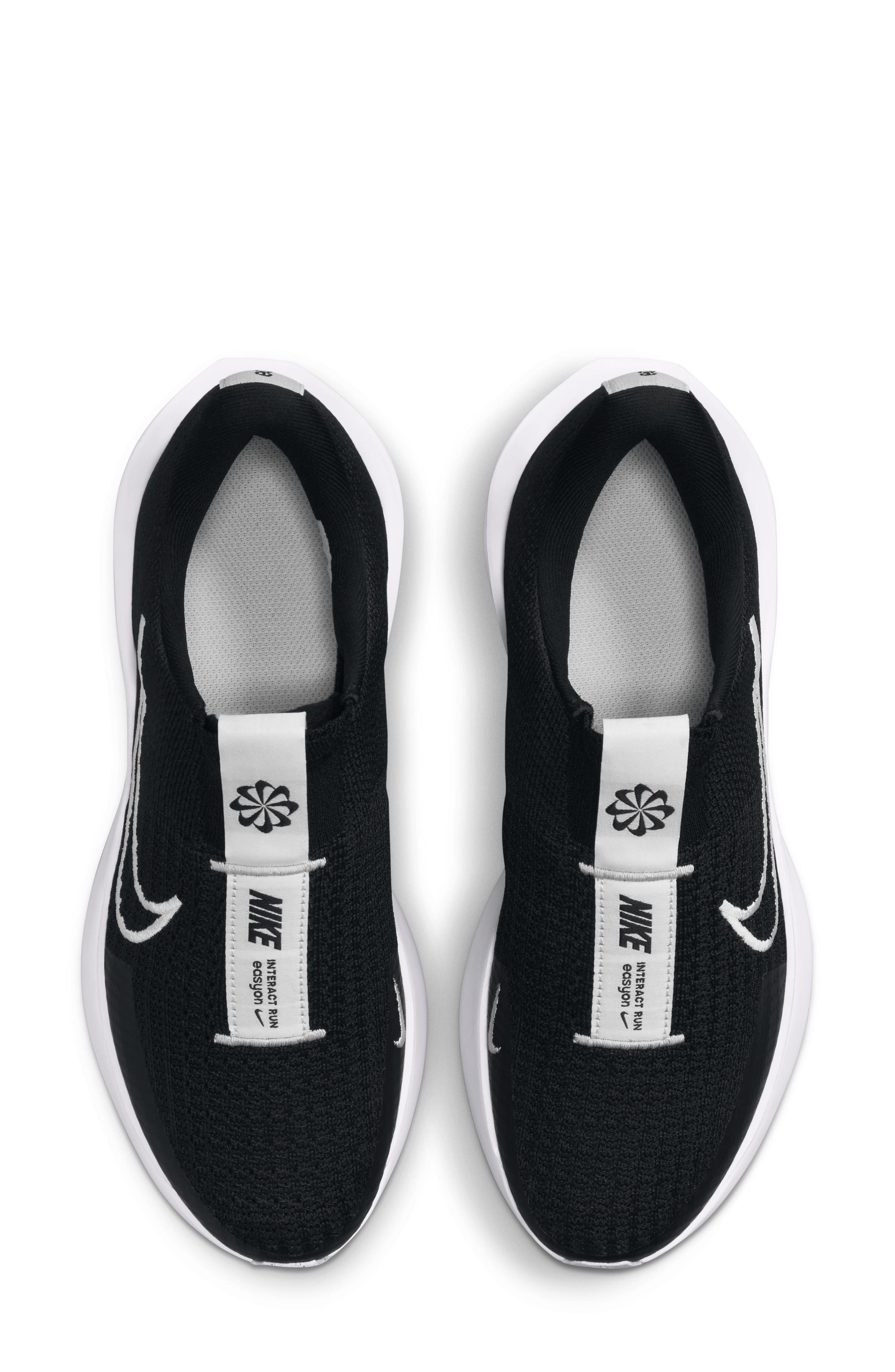 Nike Interact Run EasyOn Running Sneaker, Alternate, color, Black/ White/ Black